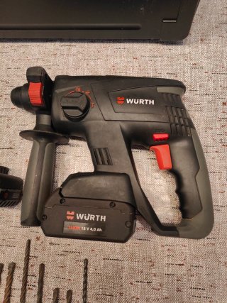 Roto martillo Wurth a batería 18V + Accesorios