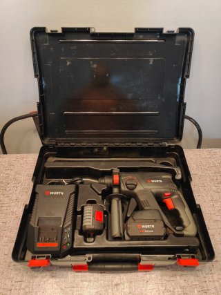 Roto martillo Wurth a batería 18V + Accesorios