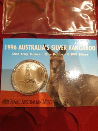 Moneda Plata 1996 Australia Kangaroo