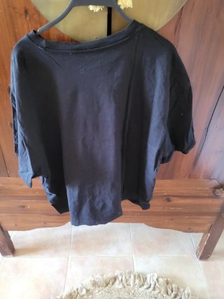 Camiseta deportiva negra manga corta Domyos