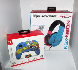 Super Mario Nintendo Switch Controller + Headset