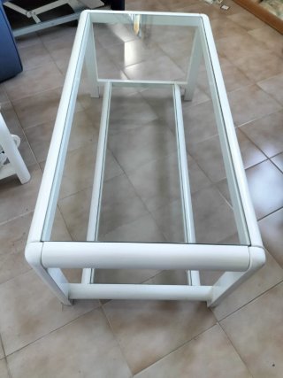 Mesita de salón madera y cristal