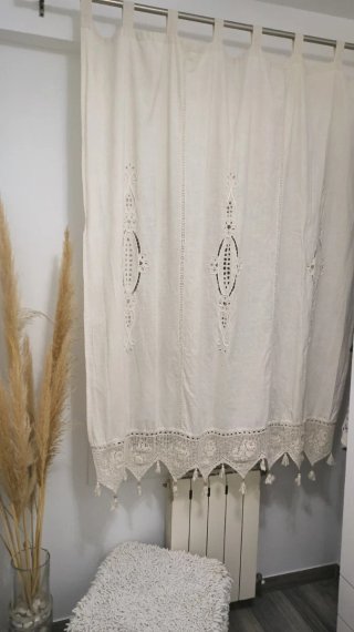 Tende in lino beige