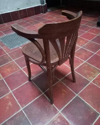 Silla Thonet con brazos madera marrón