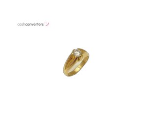 sello oro 18k con piedra con circonita