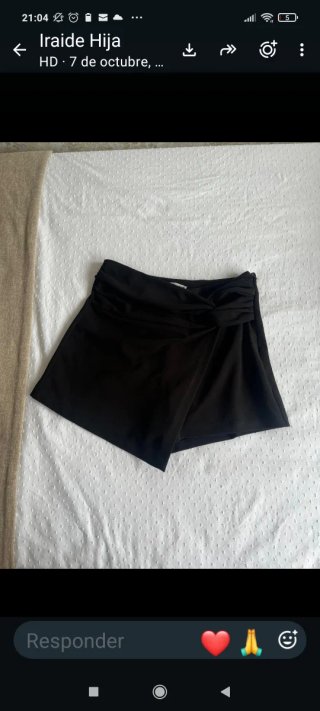 Short negro Zara talla M