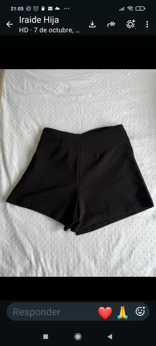 Short negro Zara talla M