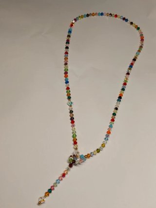 Collana con cristalli multicolor