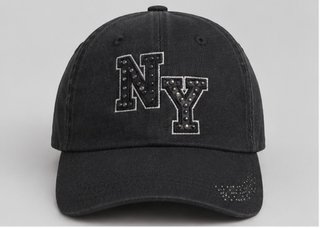 Gorra NY Negra con Brillantes