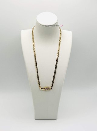 cadena oro 18k con circonita 23cm