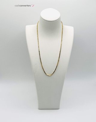 cadena oro 18k con circonita 20cm