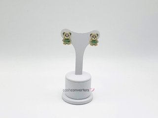 pendientes oro 18k con circonita