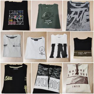 Lote 10 Camisetas INSIDE y UP Talla S y 16