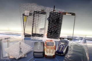 Materiale per telefonia mobile. LCD Sony XPERIA mz, BQ 4.5, vetro Gorilla...
