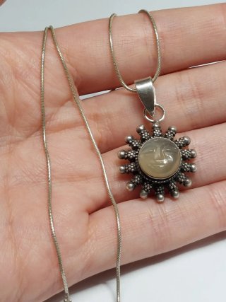 Collana in argento 925 con ciondolo sole