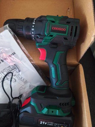 Taladro Atornillador Batería 21V CEEIGOO Brushless