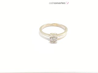 sortija oro 18k con piedra con diamante