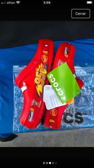 Chanclas Crocs Rayo McQueen Talla 39-40 M7