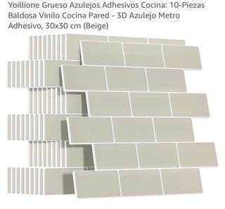 Azulejos Adhesivos Vinilo Beige 6 pack de 5