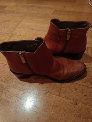 Botines de Piel Pertini Marrón Talla 40