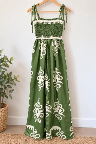 Mono Largo Estampado Verde