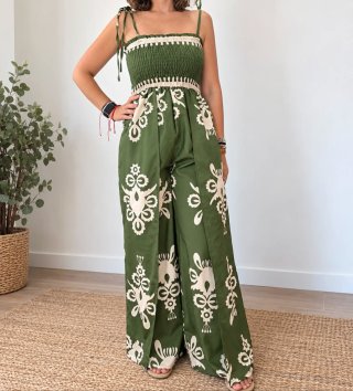 Mono Largo Estampado Verde