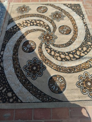 Alfombra con Estampado Floral
