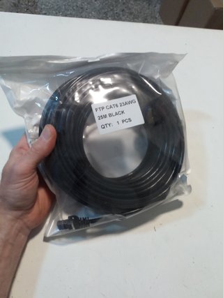 Cavo Ethernet FTP CAT6 25M Nero