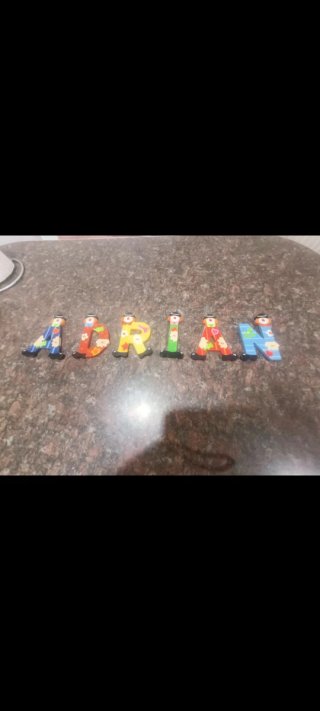Letras de madera decoradas