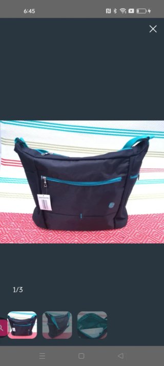 Bolsa deportiva negra y turquesa