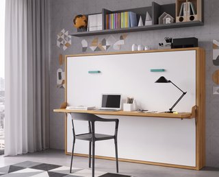 Cama abatible matrimonio con escritorio