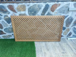 Valla de madera tipo celosía