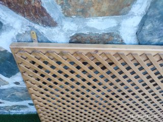 Valla de madera tipo celosía