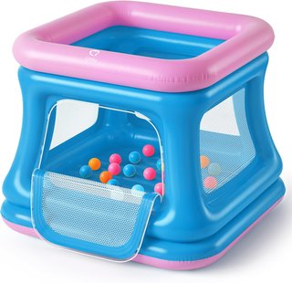 QPAU 3en1 Pozo Bolas Trampolín Parque Infantil