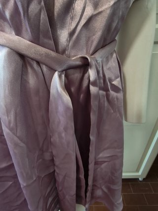 Vestaglia Kimono Corta Rosa Malva Donna Effetto