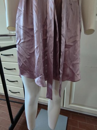 Vestaglia Kimono Corta Rosa Malva Donna Effetto