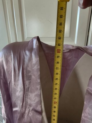 Vestaglia Kimono Corta Rosa Malva Donna Effetto