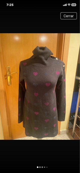 Vestido Roxy punto corazón Talla L