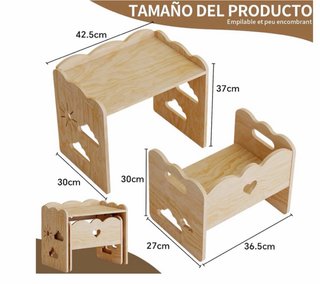 Juego de Mesa y Silla Infantil de Madera