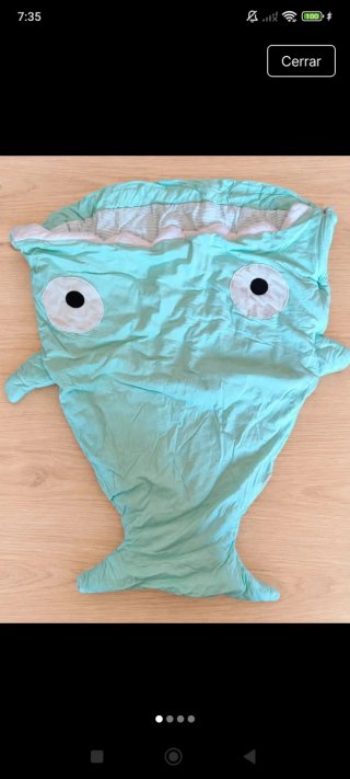 Saco de dormir para bebé forma de pez
