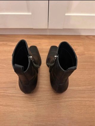 Botines de piel Mango negros