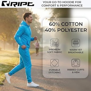 RIPT Sudadera Hombre con Capucha Fleece – Hoodie P