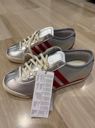Zapatillas adidas Italia 70s Mujer Plata/Rojo