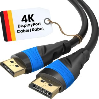 KabelDirekt – Cavo DisplayPort 4K/60Hz – 5 m – immunità alle interferenze grazie al multiplo schermatura