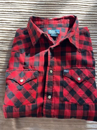 Camisa Polo Ralph Lauren Cuadros Roja y Negra