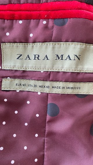 Chaqueta Zara Man Talla M color rojo