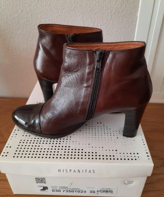 Botines Hispanitas Piel Marrón Talla 39