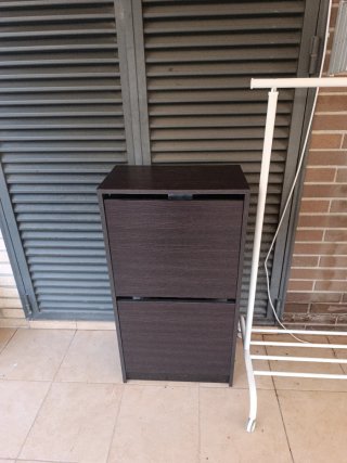 Zapatero 80x50 Marrón y Gris