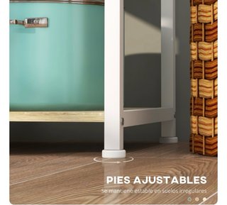 Estantería Cocina HOMCOM Metálica y Madera