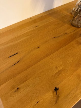 Mesa de Roble con Patas de Metal 160x90cm